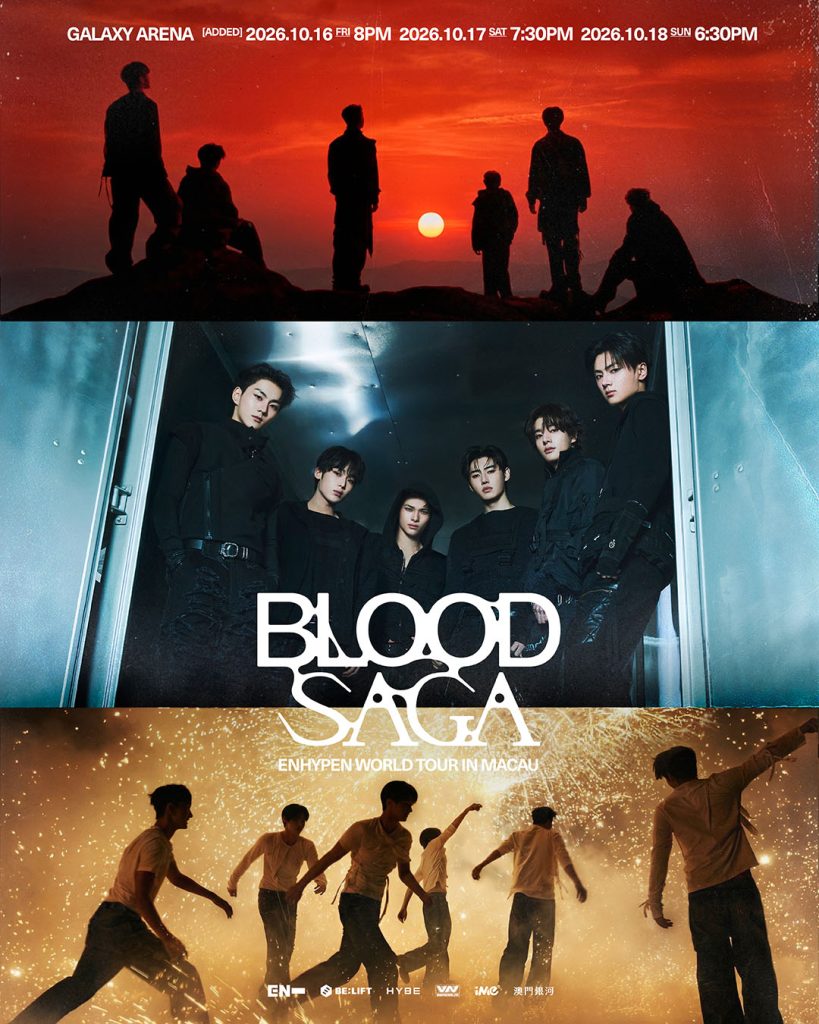 ENHYPEN WORLD TOUR ‘BLOOD SAGA’ IN MACAU – event poster