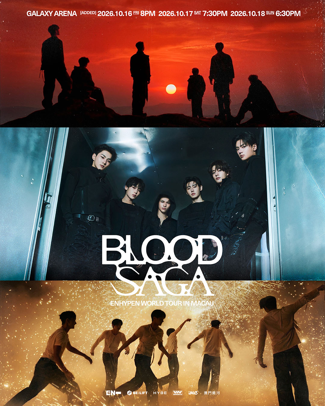 Upcoming Events 27 ENHYPEN WORLD TOUR ‘BLOOD SAGA’ IN MACAU – event poster